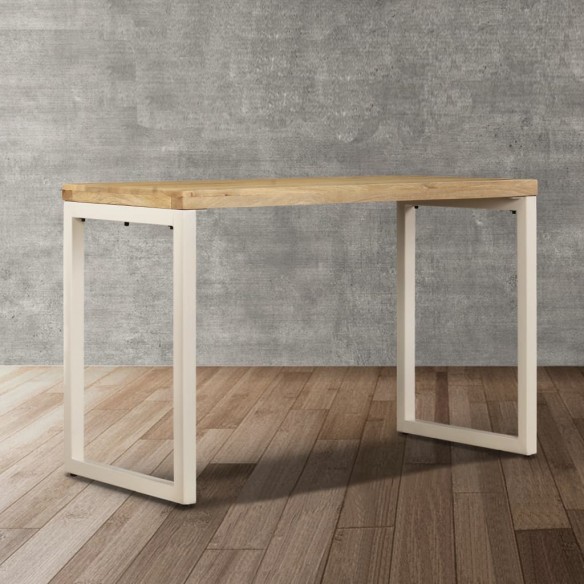 Table de salle à manger 115x55x76 cm Bois de manguier et acier