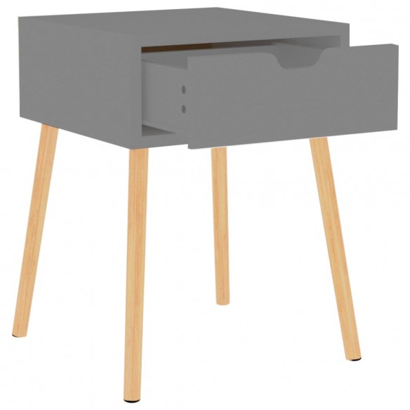 Tables de chevet 2 pcs Gris 40x40x56 cm Aggloméré