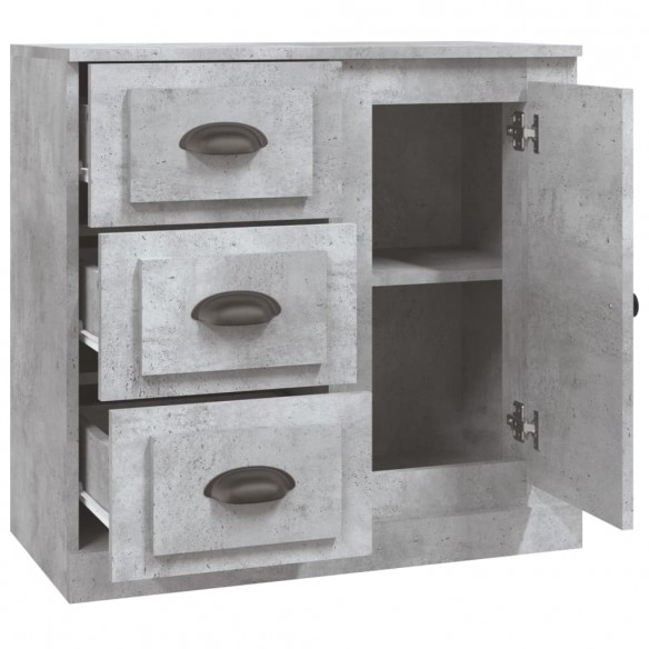 Buffet gris béton 70x35,5x67,5 cm bois d'ingénierie