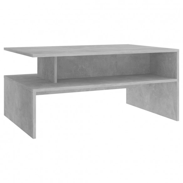 Table basse Gris béton 90x60x42,5 cm Aggloméré