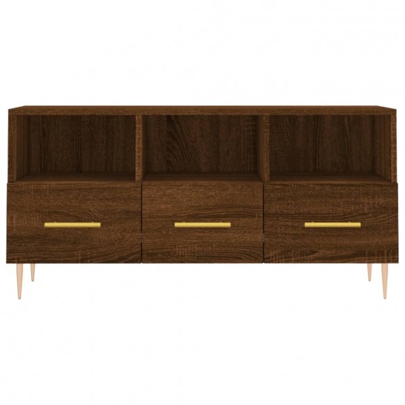 Meuble TV chêne marron 102x36x50 cm bois d'ingénierie