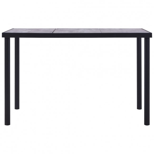 Table de salle à manger Noir et gris béton 160x80x75 cm MDF