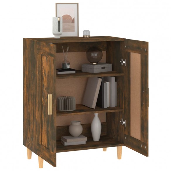 Buffet Chêne fumé 69,5x34x90 cm Bois d'ingénierie