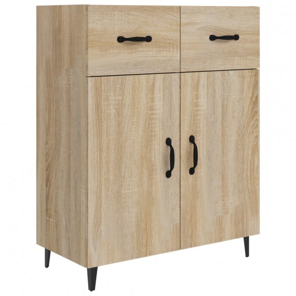 Buffet chêne sonoma 69,5x34x90 cm bois d'ingénierie