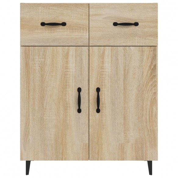 Buffet chêne sonoma 69,5x34x90 cm bois d'ingénierie