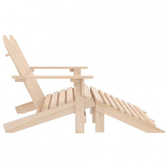 Chaise de jardin Adirondack 2 places et repose-pied Sapin