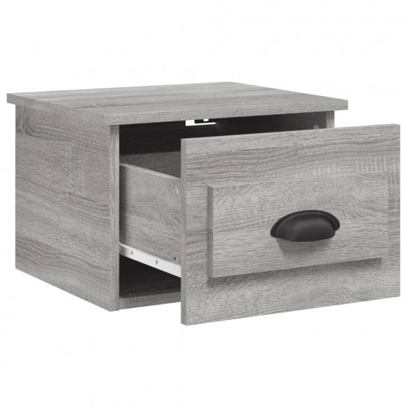 Table de chevet murale sonoma gris 41,5x36x28 cm