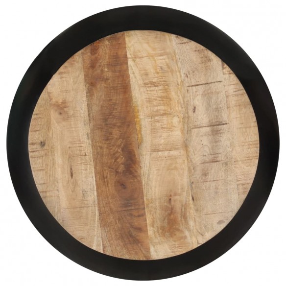 Table basse Noir 68x68x30 cm Bois de manguier solide