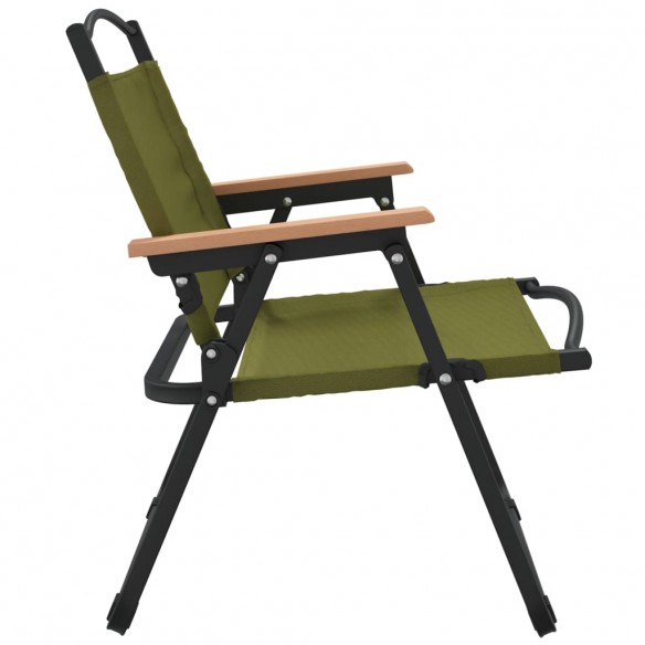 Chaises de camping 2 pcs Vert 54x43x59 cm Tissu Oxford