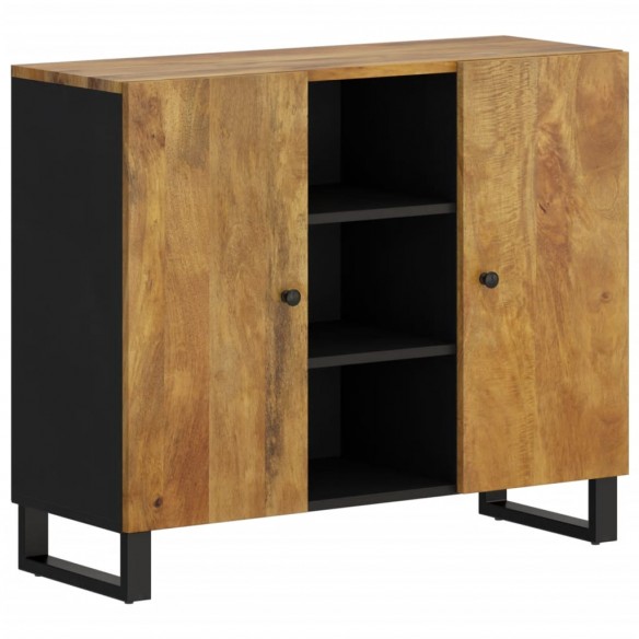 Buffet avec 2 portes 90x33x75 cm bois massif de manguier