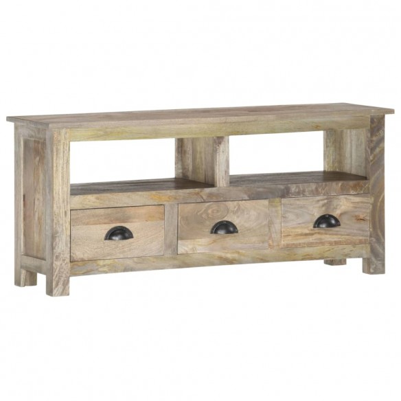 Meuble TV 110x30x50 cm Bois massif de manguier