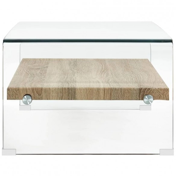 Table basse Clair 98 x 45 x 31 cm Verre trempé