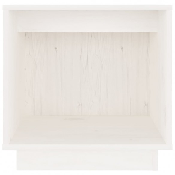 Table de chevet Blanc 40x30x40 cm Bois de pin solide