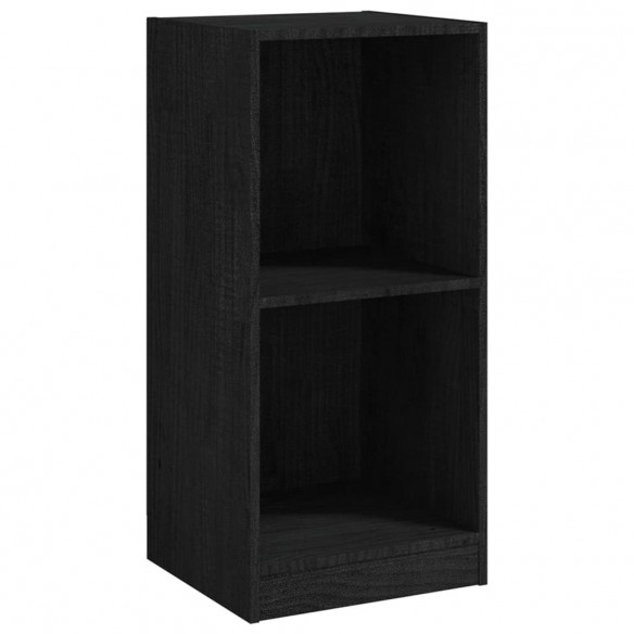 Armoire d'appoint Noir 35,5x33,5x76 cm Bois de pin massif