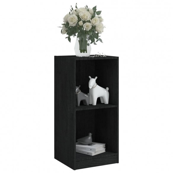 Armoire d'appoint Noir 35,5x33,5x76 cm Bois de pin massif