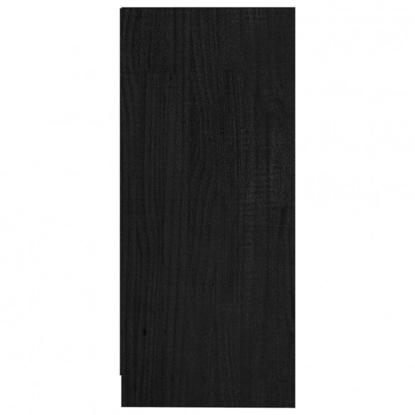 Armoire d'appoint Noir 35,5x33,5x76 cm Bois de pin massif