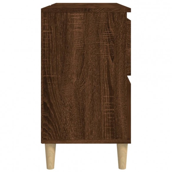 Meuble d'évier chêne marron 80x33x60 cm bois d'ingénierie