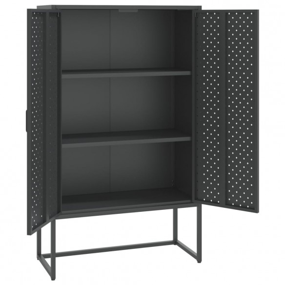 Buffet haut Anthracite 80x35x135 cm Acier