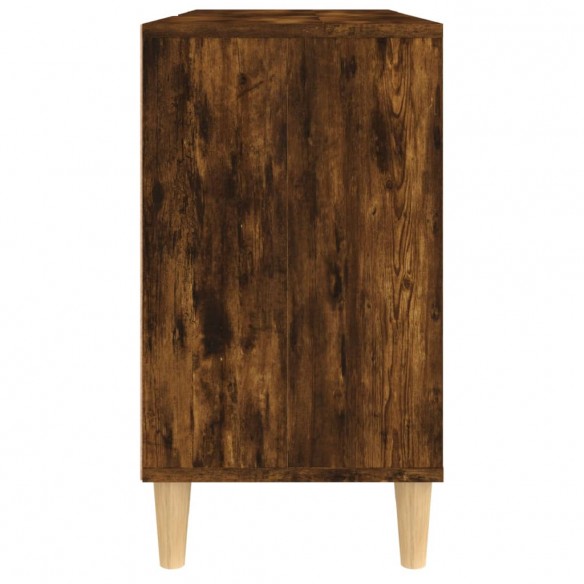 Meuble d'évier chêne fumé 80x33x60 cm bois d'ingénierie