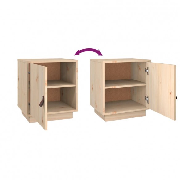 Tables de chevet 2 pcs 40x34x45 cm Bois de pin massif