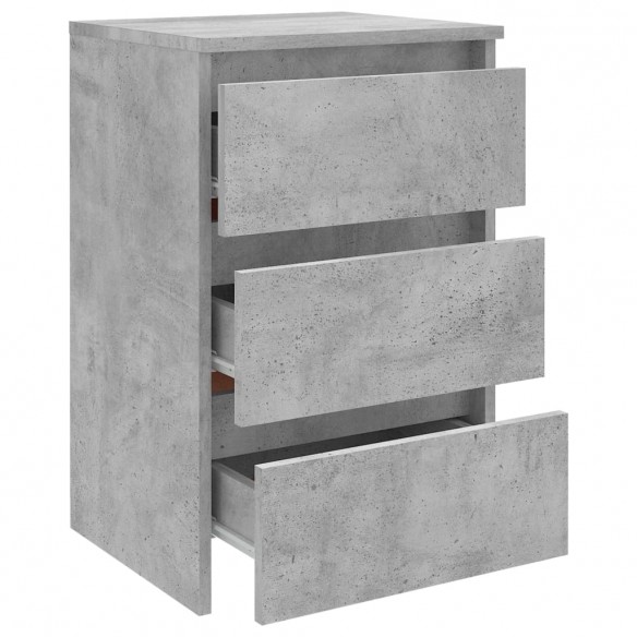 Table de chevet Gris béton 40x35x62,5 cm Aggloméré