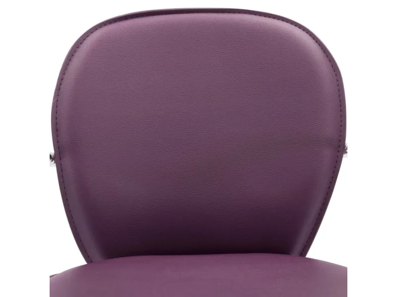 Tabourets de bar avec accoudoir lot de 2 violet similicuir