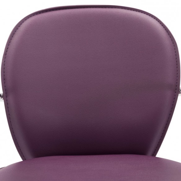 Tabourets de bar avec accoudoir lot de 2 violet similicuir