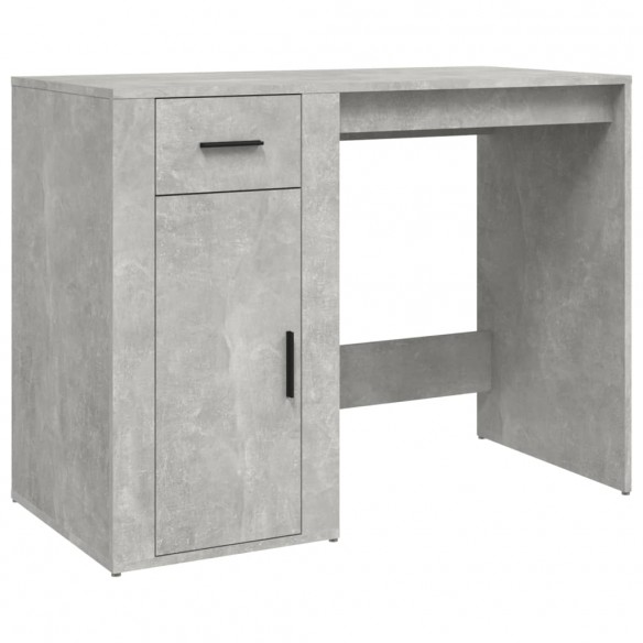 Bureau Gris béton 100x49x75 cm Bois d'ingénierie