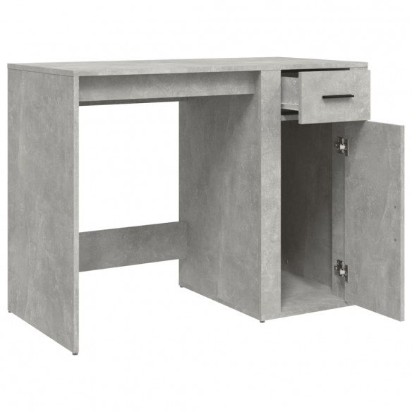 Bureau Gris béton 100x49x75 cm Bois d'ingénierie