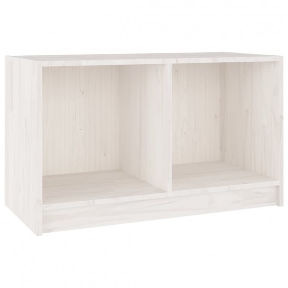 Meuble TV Blanc 70x33x42 cm Bois de pin massif