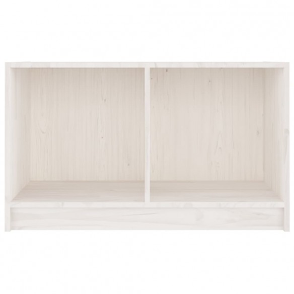 Meuble TV Blanc 70x33x42 cm Bois de pin massif