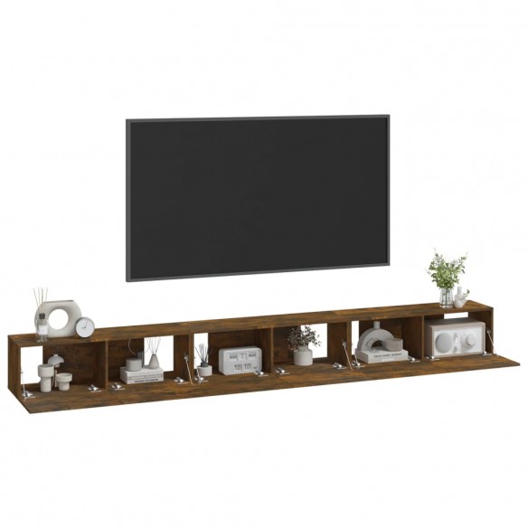 Ensemble de meubles TV 3 pcs Chêne fumé Bois d'ingénierie