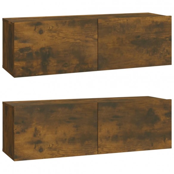 Ensemble de meubles TV 3 pcs Chêne fumé Bois d'ingénierie