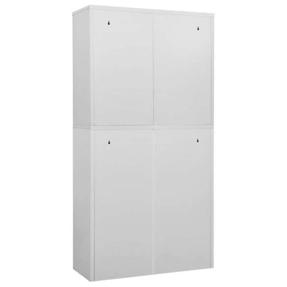 Armoire de bureau Gris clair 90x40x180 cm Acier