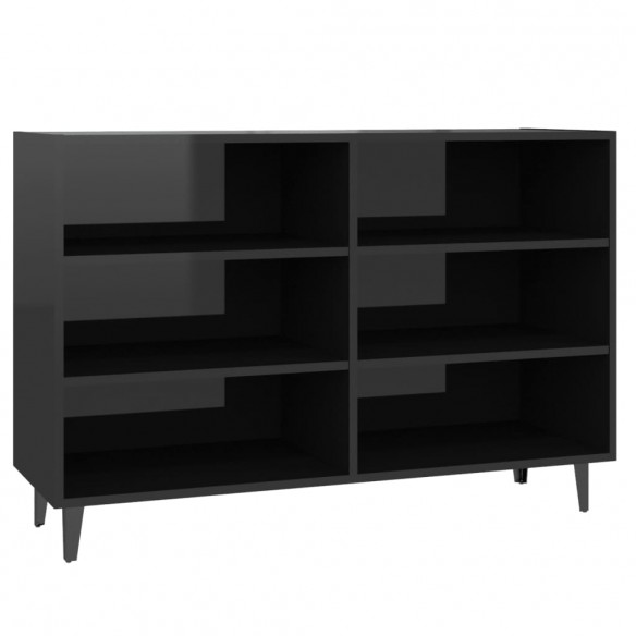 Buffet Noir brillant 103,5x35x70 cm Aggloméré