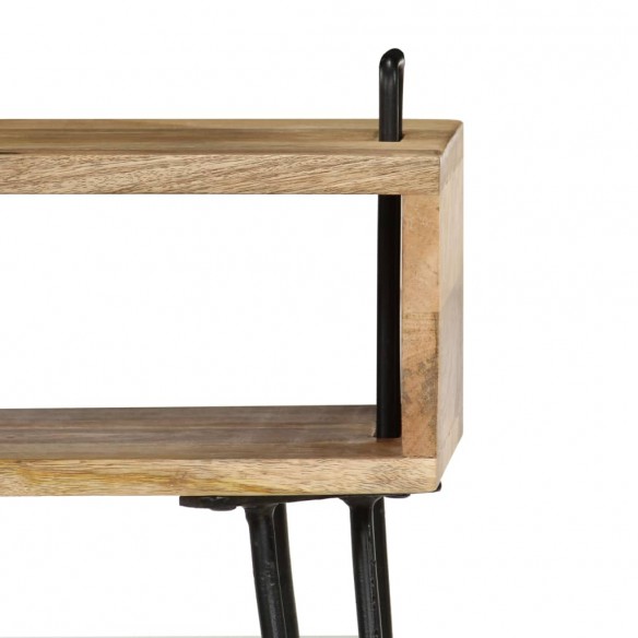 Table de chevet Bois de manguier massif 40 x 34 x 47 cm