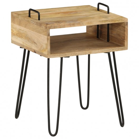 Table de chevet Bois de manguier massif 40 x 34 x 47 cm