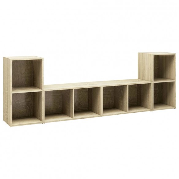 Meubles TV 4 pcs Chêne sonoma 72x35x36,5 cm Aggloméré