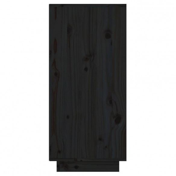 Armoire console Noir 60x34x75 cm Bois de pin solide