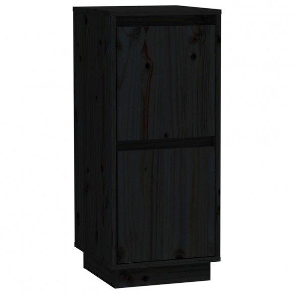 Buffets 2 pcs Noir 31,5x34x75 cm Bois massif de pin