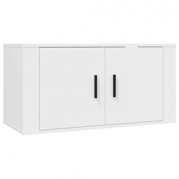 Ensemble de meubles TV 3 pcs Blanc Bois d'ingénierie