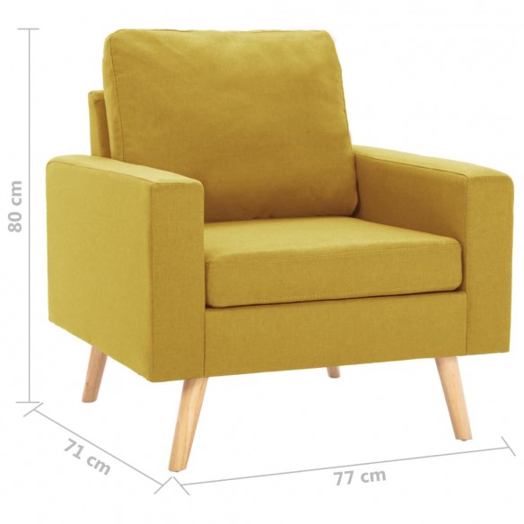 Fauteuil Jaune Tissu