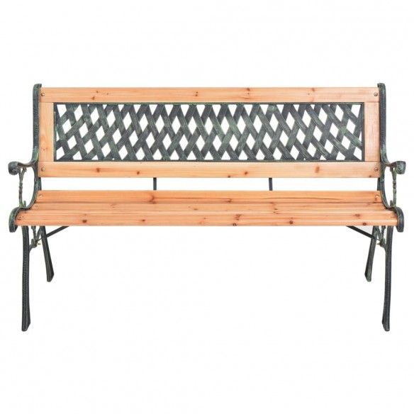 Banc de jardin 116 cm Fonte et bois massif de sapin