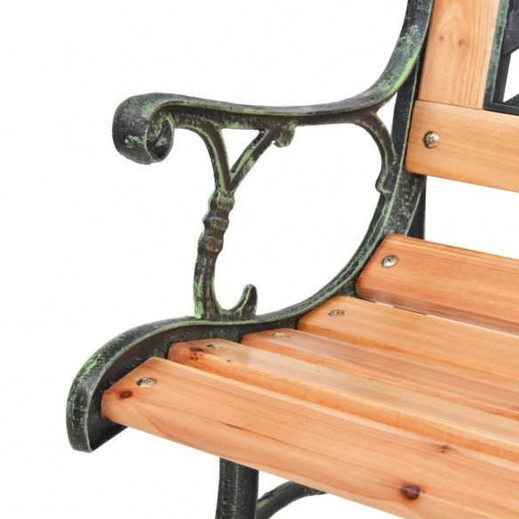 Banc de jardin 116 cm Fonte et bois massif de sapin