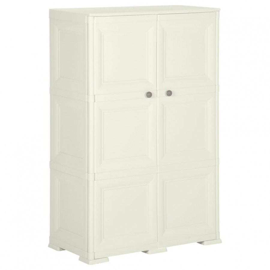 Armoire plastique 79x43x125 cm design bois glace à la vanille