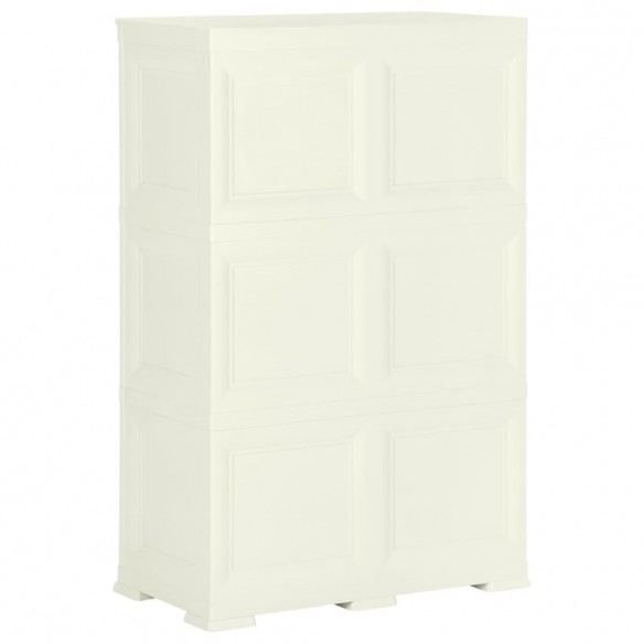 Armoire plastique 79x43x125 cm design bois glace à la vanille