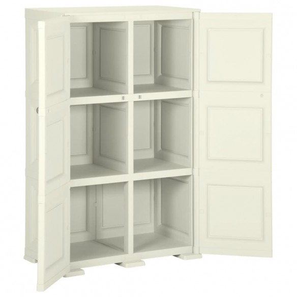 Armoire plastique 79x43x125 cm design bois glace à la vanille