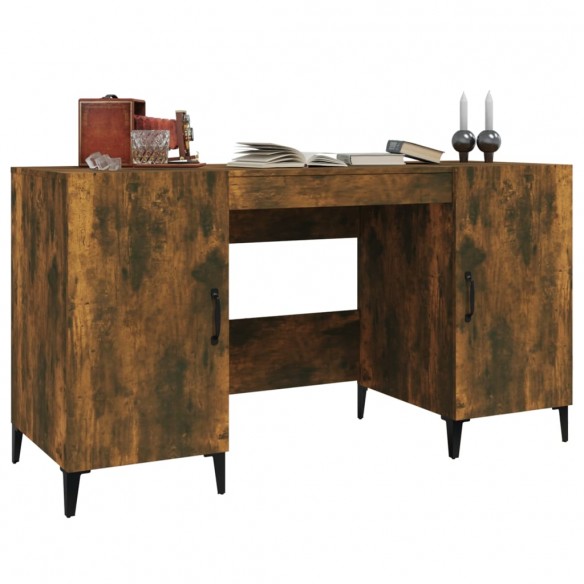 Bureau Chêne fumé 140x50x75 cm Bois d'ingénierie