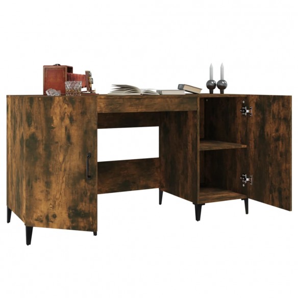 Bureau Chêne fumé 140x50x75 cm Bois d'ingénierie