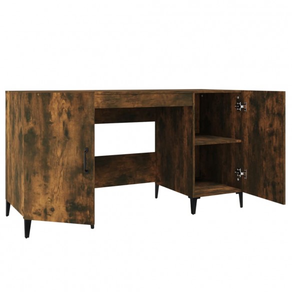 Bureau Chêne fumé 140x50x75 cm Bois d'ingénierie